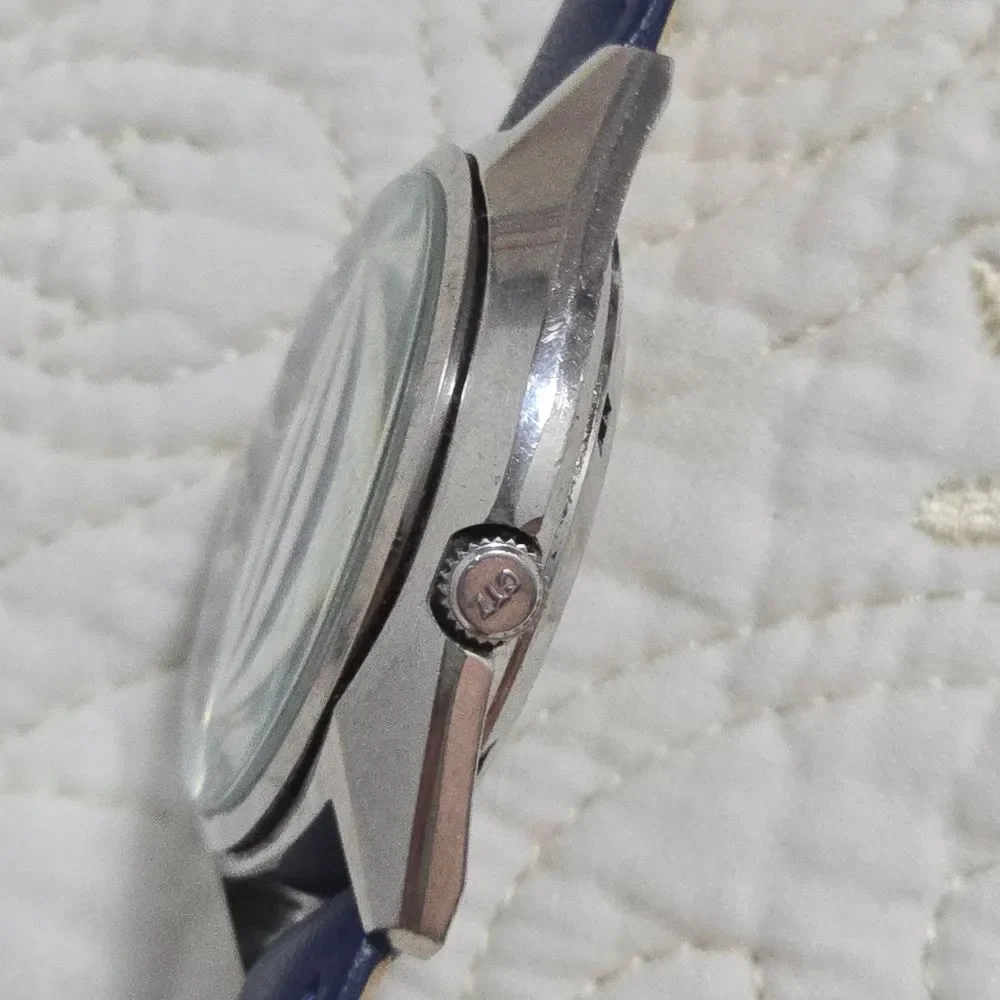 Vintage Citizen Leopard 7700 Hi-Beat 28800 Men's Watch Blue Mechanical Automatic